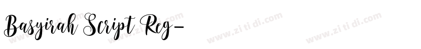 Basyirah Script Reg字体转换